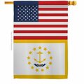 Guarderia 28 x 40 in. USA Rhode Island American State Vertical House Flag with Double-Sided Banner Garden GU3921944